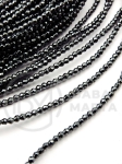 Mărgele fațetate hematite 2mm gaură 0.6mm 40cm ~200buc 1 șir 353511