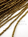 Mărgele fațetate hematite 2mm color aurie gaură 0.6mm 40cm ~200buc 1 șir 353514