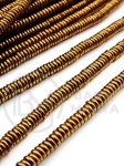 Disc de hematit 4x1mm, culoare bronz, gaură 0.8mm, 40cm ~350 buc. 1 brad 353545