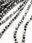 Hematit fațetat 4mm color argintie gaură 1mm 40cm ~100buc 1 brad 353587