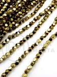 Hematit fațetat 4mm color auriu deschis gaură 1mm 40cm ~100buc 1 brad 353588