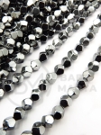 Hematit fațetat 6mm color argintie gaură 1.5mm 40cm ~67buc 1 brad 353592