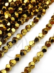 Hematit fațetat 6mm color aurie gaură 1.5mm 40cm ~67buc 1 brad 353594