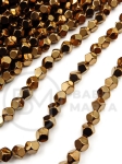 Hematit 6mm fațetat culoare bronz gaură 1.5mm 40cm ~67buc 1 brad 353595