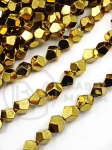 Hematit fațetat 8mm color aurie gaură 1.8mm 40cm ~50buc 1 brad 353599