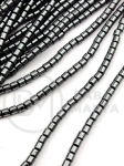 Hematit cilindric 3x3mm gaură 1mm 40cm ~125 buc 1 brad 353606