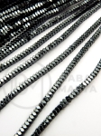 Hematit 2x1.2mm gaură 0.8mm 40cm ~310 bucăți 1 brad 353616
