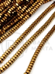 Hematit 3x2mm culoare bronz gaură 1mm 40cm ~190 buc 1 brad 353625