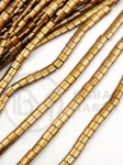 Hematit 4x3x2mm culoare bronz gaură 0.7mm 40cm ~85buc 1 brad 353630