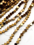 Hematit 4x4x2mm color florii bronz gaură 0.8mm 40cm ~100buc 1 brad 353645
