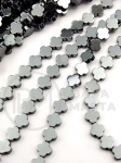 Hematit 6x6x2mm gaură floare 1mm 40cm ~68buc 1 brad 353646