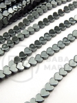 Hematit 4x4x2mm gaură de inimă 0.6mm 40cm ~150 buc 1 brad 353651