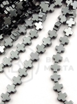 Hematit 6x6x3mm gaură transversală 1mm 40cm ~65buc 1 brad 353661