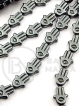 Hematit 8x10x3mm gaură de mâna 1mm 40cm ~48buc 1 brad 353667