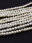 Perlă naturală ~4x~3.5mm ~35cm ~100 buc 1 bucată 355002