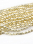 Perlă Majorca 4.3x3mm ecru 40cm ~92 buc 1 șir 355042