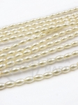 Perlă Majorca 6x3mm ecru 40cm ~67 buc 1 șir 355087