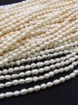 Perlă ~5x~3.8mm naturală ~34cm ~68buc 1 șir 355212
