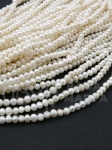 Perlă naturală ~4.2x~3.5mm albă ~35cm ~120 buc 1 şir 355402