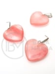 Pandantiv inimă 20x20mm cuarț cireș 355441