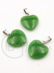 Pandantiv inimă 20x20mm Aventurină verde 355443
