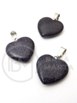 Pandantiv inimă 20x20mm Aventurină albastră 355447