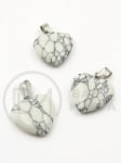 Pandantiv inimă 20x20mm Howlit 355492