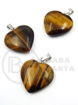Pandantiv inimă 20x20mm Ochi de tigru 355682
