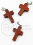 Pandantiv cruce 25x18mm Piatră Solară 355688