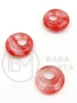 Disc pandantiv 18x6mm cuarț cireș gaură 5mm 355765