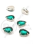Placă de sticlă (cristal) 10x14mm verde în cutie metalică 1 pachet 2 buc 151647