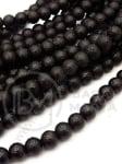 Șir de perle 8mm glass neagră brută ~80cm ~105 pieces 341069
