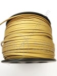 Panglică din piele întoarsă naturală 3x1.5mm cu piele aurie 1 meter 421015
