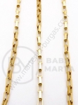 Lanț OȚEL 4x2x1mm culoare aurie 1 metru 302163