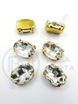 Placă de sticlă (cristal) 14x10x6.5mm transparentă 1 pachet 4 buc 151763