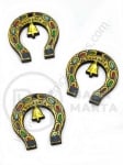 Figurină din lemn potcoavă 24x24x2.5mm cu orifice de 2mm 1 paquet 10 pcs 182557