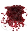 Mărgele de sticlă transparente tomate cu fir negru 2mm 1 pachet 50g 332072