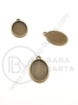 Pandantiv 23x16mm bază bronz antic pentru instalare 18x13mm 1 pachet 10 buc 306828