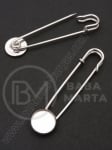 Ac de siège metalic 61x14mm color argintie 1 pachet 2 buc 301847