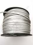Panglică din piele întoarsă naturală 3x1.5mm cu piele, silver color, 1 meter 421014