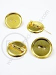 Bază metalică pentru brooch cu ac 24x7mm color aurie 1 pachet 10 buc 302200