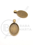 Pandantiv 35x22mm bază bronz antic pentru instalare 25x15mm 1 pachet 3 buc 306822