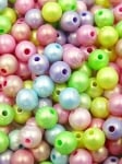 Mărgele 8mm colorate mate, gaură 1.5mm 40g ~150 buc 312620