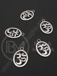 Pandantiv Om (mantra) 22x14.5mm culoare argintie 1 pachet 10 buc 306148