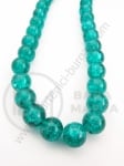 Bilă de vitola 8mm verde craquelat 80cm ~105 buc 1 buc 343189
