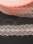 Panglică de dantelă 28mm color peachicii 10 metri 451341