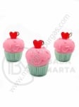 Pendant din rășină cupcake-muffin ~22x~17mm gaură 2mm 1 paquet 2 buc 335859