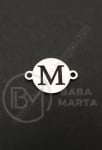Element de conectare litera M steel 13x18x1mm hole 1.5mm 1 buc 305604