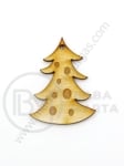 Brad de Crăciun din lemn 38x24x3mm 1 pachet 10 buc 182289