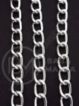 Lanț din aluminiu 6.5x10x1.8mm color argintie 1 meter 302154